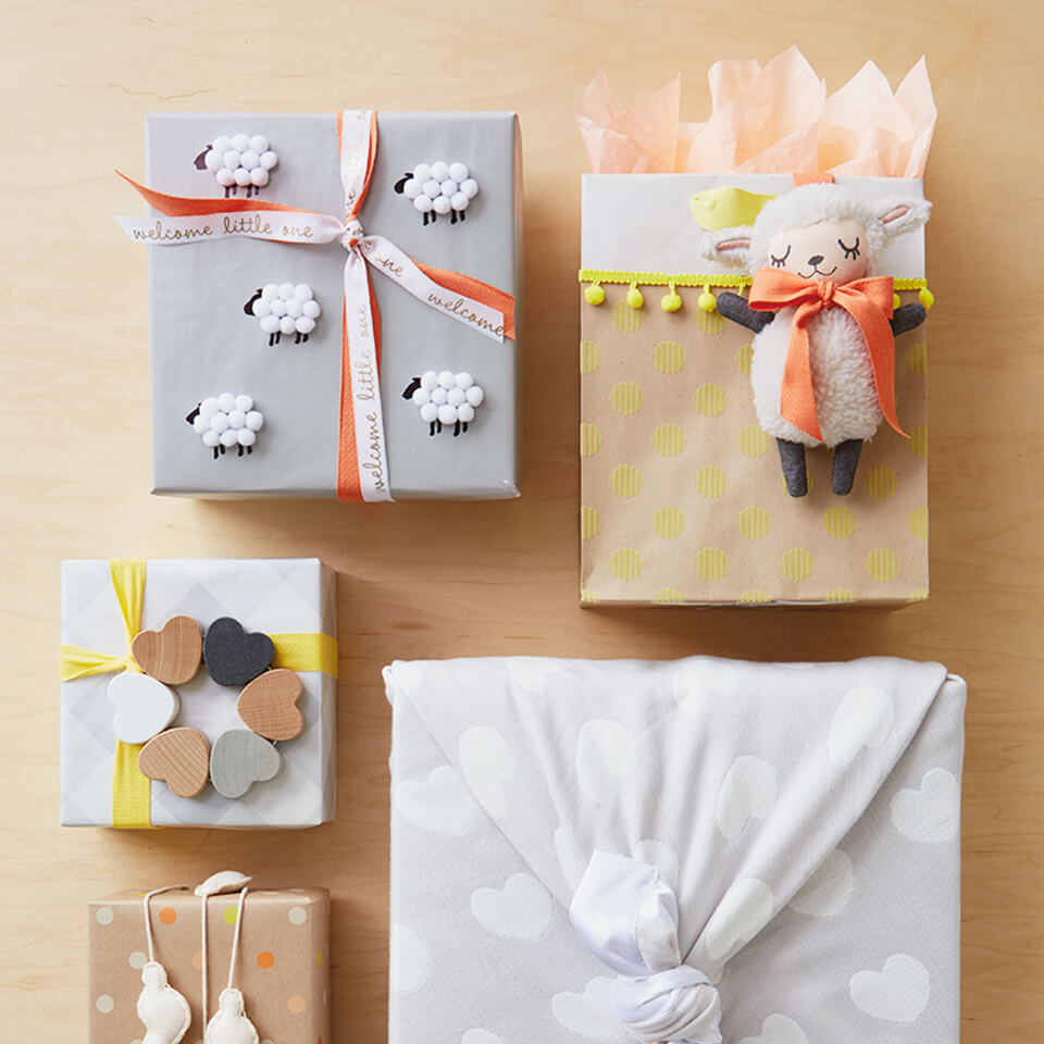 BABY GIFT WRAP IDEAS: SHOWERED WITH LOVE